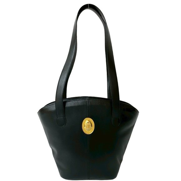 DIOR Vintage Black Leather Shoulder Bag - Picture 1 of 10